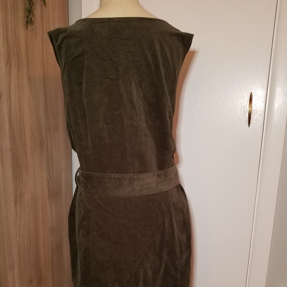 Velvet Zippered Jumper Dark Olive Green - Picture 5 of 6